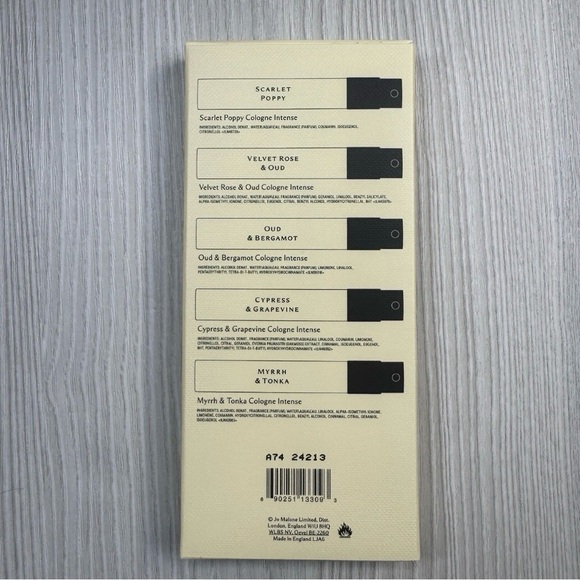 Jo Malone Cologne Intense Discovery Collection 5 Sample Set Travel Size 1.5ml - Picture 3 of 3